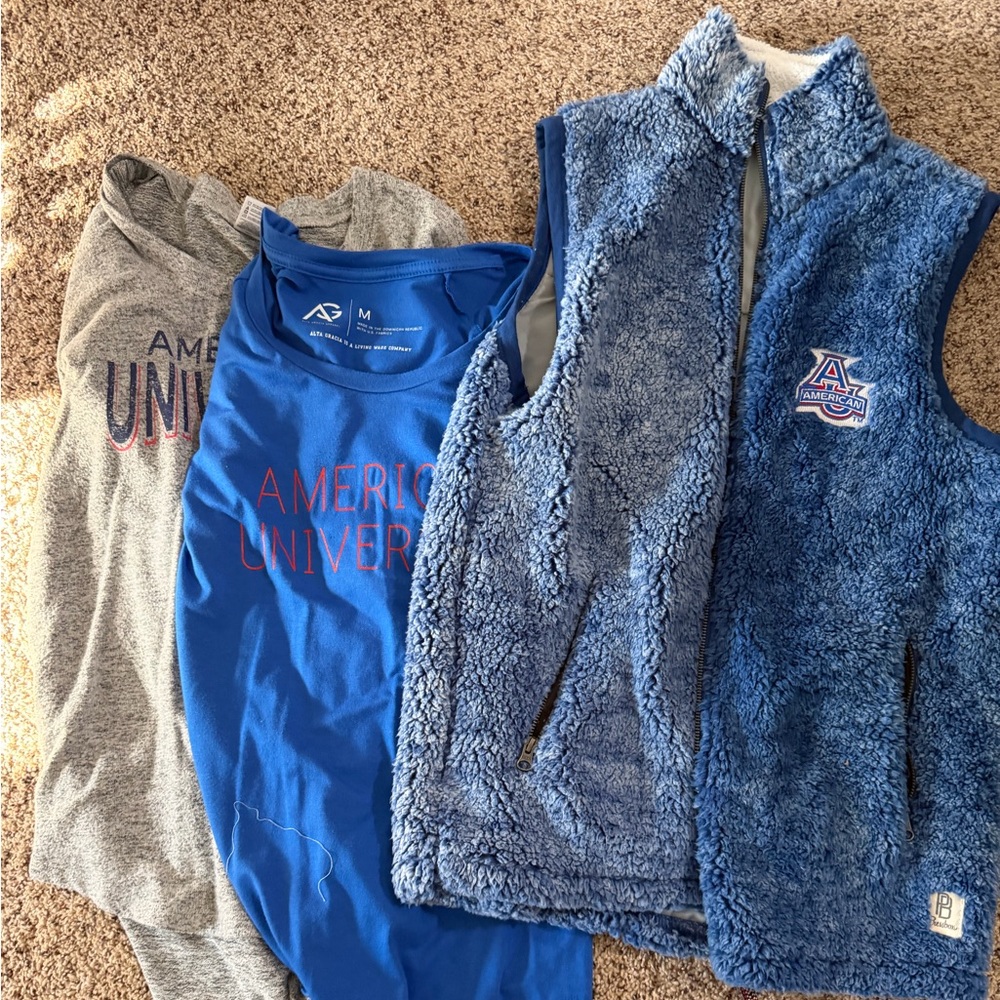 American University - lot of 3 women’s tops